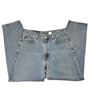 Vintage Levis 560 Loose Fit Straight Leg Jeans Light Wash Blue Denim 12 MIS S